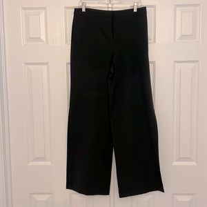 Black BCBGMAXAZRIA wide leg pant/women’s trouser dress pant with side slit